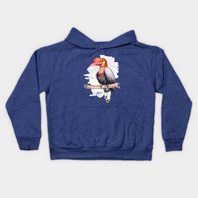 Walden's Hornbill Kids Hoodie by ptowndanig